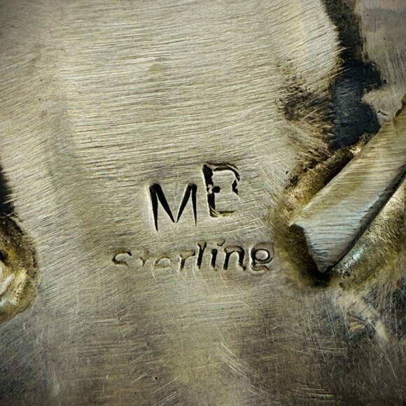 Navajo Sterling Silver Cluster Ring – Kingman Turquoise – Mathilda Benally - Picture 4 of 5